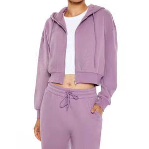 Comfortable <b>Hoodies</b> with Front Pockets Wholesale Supplier Fashion Women <b>Zip</b> <b>Up</b> Hoodie Casual - Product Image 1