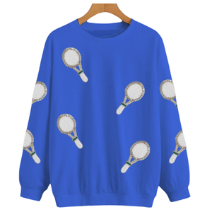 Sweat-shirt pour femme en coton 100% respirant à col rond décontracté avec logo patchwork sur le devant et doublure à paillettes pour les jours de match des équipes célèbres 2025 - Product Image 2