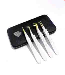 แหนบสเตนเลส10มม. สำหรับต่อขนตาปลอมสีชมพูทองฉลากส่วนตัวของรัสเซีย - Product Image 3