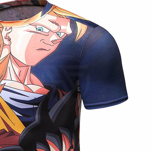 Camisetas de sublimación 3D de manga corta para hombre impresas personalizadas camisetas sublimadas de poliéster/algodón tejido - Product Image 4