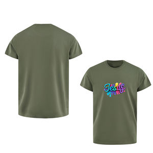 T-shirt à col rond doux ajusté de qualité supérieure pour hommes Logo de la marque OEM sur mesure T-shirt pour hommes - Product Image 4