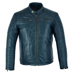 Durable Stylish Comfortable Stand Collar Genuine Leather <b>Jacket</b> <b>Men</b> Women Size 3XL All Winter Fit High Street - Product Image 1