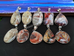 จี้อัญมณีธรรมชาติ925สร้อยคอชุบเงินรูปทรงผสมแฟชั่นสำหรับผู้หญิงรุ่น Moissanite ขนาดใหญ่001 - Product Image 5