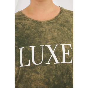 RMG Plus Size Piece Dyed 100% Cotton Casual T-shirt for Women, Comfortable Khaki Short Sleeve Top - Product Image 2