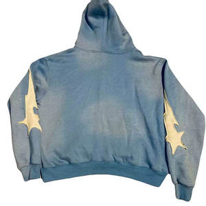 Venta al por mayor 450 gramos Sudaderas con capucha de peso pesado en blanco Streetwear Logotipo personalizado de gran tamaño de algodón Lavado ácido Sudaderas con capucha de los hombres - Product Image 2