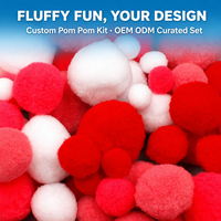 Kit DIY de 78 Pompons Personnalisés, Doux et Moelleux, Multicolores, Conception OEM ODM, Ensemble d'Artisanat en Gros