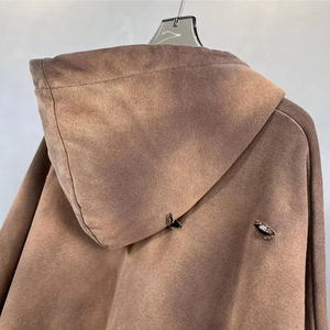 Sudadera Corta con Capucha para Mujer, Diseño Nuevo, Tejido Vintage, Cálida para Invierno, con Logotipo Frontal, Venta al Por Mayor, Talla Regular, Directo de Fábrica - Product Image 2