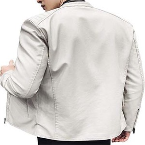 แจ็คเก็ตหนังแท้แฟชั่นฤดูใบไม้ร่วงสำหรับผู้ชาย - Product Image 6