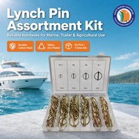 Nouveau kit de 50 attaches de sécurité en acier allié galvanisé doré (3/16"+1/4"+5/16"+7/16") pour bateaux et yachts marins