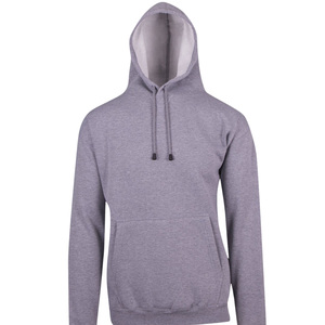 Sweat à capuche gris unisexe en molleton de coton premium, sweat-shirt à capuche uni, vêtements décontractés d'hiver, coupe régulière, style streetwear, vente en gros - Product Image 6