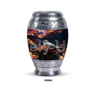 Venta caliente de aluminio Sparrow Keepsake Cremación Urna para adultos para cenizas humanas con bolsa de terciopelo gratis - Product Image 4