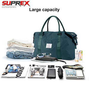 Sac de voyage imperméable pour la gym, les escapades de week-end et l'usage quotidien, sac de sport léger en nylon, grand espace de rangement, portable, 10-15 kg - Product Image 6