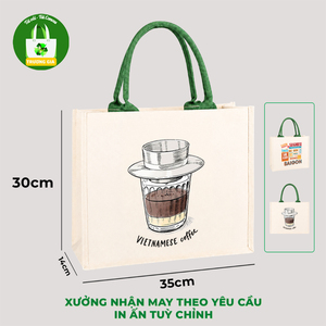 กระเป๋าผ้าแคนวาส Truong Gia ขนาด 35x30 ซม. พิมพ์ลายซิลค์สกรีน ของขวัญส่งเสริมการขาย เวียดนาม - Product Image 2