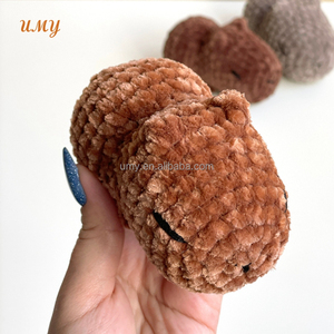 Peluche de Capibara Suave, Amigurumi de Roedor Acuático, <span class=keywords><strong>Carpincho</strong></span>, Oso de Peluche Adorable, Decoración de Animal Tejido a Crochet, Algodón PP - Product Image 5