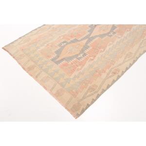 Vintage 4.3x7.6 ft <b>Rug</b>, Turkish <b>Rug</b>, Gray <b>Abstract</b> <b>Rug</b> Wool - Product Image 2