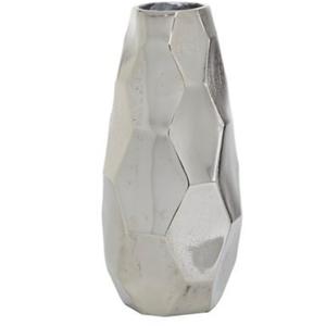 Vase à fleurs en métal martelé, revêtement en poudre blanche en aluminium, artisanal, élégant, décoration de vase à fleurs, vase de sol pour la maison - Product Image 1