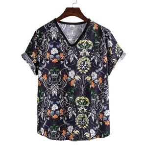 Hombres Color Block Media manga Camisa Estilo Slim Fit Venta al por mayor Hombres Camiseta de algodón transpirable Venta al por mayor Hombres Camisa - Product Image 6