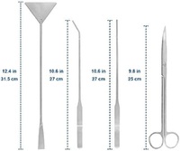 Outils d'aquarium professionnels 5 pièces ensemble pince à épiler en acier inoxydable de haute qualité spatule à ciseaux ensemble d'outils d'aquarium multifonctionnels.