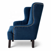 Fauteuil d'appoint capitonné en velours de luxe, couleurs et dimensions personnalisables, style Mid-Century Modern, écologique, durable, en bois, pour appartement