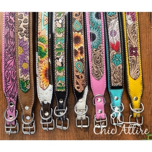 ปลอกคอสุนัขบุนวมหนังแท้หรูหราออกแบบโดยส่วนตัวปลอกคอสัตว์เลี้ยงแบบหัวเข็มขัดปรับได้สำหรับสุนัข - Product Image 1