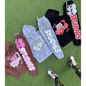 Meilleures ventes Hommes Fermeture Éclair Style Fitness Jogging Survêtements Personnalisé Contraste Couleur Bouffée Impression Léger Extérieur Porter Hiver - Product Image 1