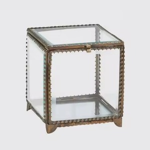 กล่องแก้วโลหะรูปทรงโลงศพเครื่องประดับและเครื่องสำอางออแกไนเซอร์แหวนแต่งงานกล่องสีดำเสร็จ - Product Image 4