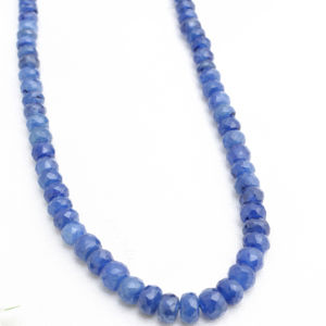 Cuentas Facetadas de Zafiro Azul Natural Tratado para la Elaboración de Joyería Fina, Collar de Piedras Preciosas - Product Image 1