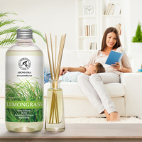 Recarga de Aceite Difusor de Aroma Natural de Hierba Limón Aromatika 500ml, Aromaterapia Ecológica, Fragancia Duradera para Habitaciones