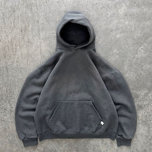 Sudadera con Capucha de Alta Calidad para Hombre, 100% Algodón, Sólida, Transpirable, Cortavientos, Talla Grande, Forro Polar - Product Image 5