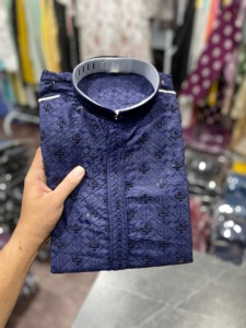 Kurta de luxe indien pour mariage et fête, vêtements de mode pour hommes, vêtements ethniques indiens, ensemble pour mariage en 2025 - Product Image 3