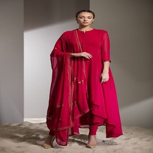 Vente en gros Kanya Fancy Garments Robe Kaftan Imprimée Croisée Fantaisie pour Femme 2022 Cache-maillot de Plage Décontracté en Lin Indien - Product Image 2