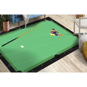 Alfombra Estampada de Billar, Alfombra de Chenilla para Sala de Juegos, Alfombra Antideslizante - Product Image 2