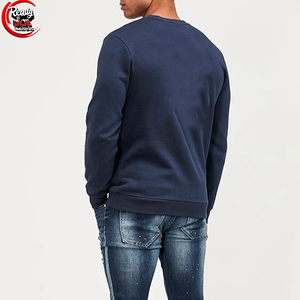 Sudadera de algodón sólido para hombre de alta calidad hecha a medida con cuello redondo y diseño recortado para la temporada de invierno - Product Image 3