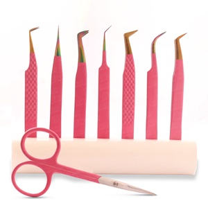 Pinza de Precisión para Extensión de Pestañas de Acero Inoxidable de 0.03mm, Punta Puntiaguda, Herramienta de Belleza para un Agarre Firme a las Pestañas - Product Image 1