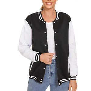 100% chaqueta universitaria de punto de invierno de lona personalizada transpirable para mujer con opciones de color y tamaño personalizados - Product Image 6