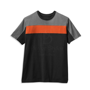 T-shirt en coton de haute qualité, délavé à l'acide, manches courtes, couleur marron, taille plus, respirant, t-shirt pour homme délavé à l'acide - Product Image 5