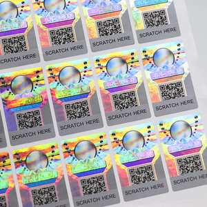 Benutzer definierte Manipulation Evident Seal Garantie Void Original Hologramm Aufkleber mit Seriennummer Qr <span class=keywords><strong>Code</strong></span> Brand Logo Label - Product Image 5