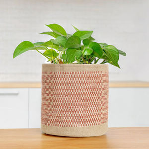 Jardinière en jute décorative de jardin au design unique Décor à la maison Forme ronde Jute et métal Matériau pour utilisation douée - Product Image 6