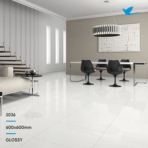 Extra grande 600x600mm 600x1200mm brillante gran tamaño completo pulido esmaltado marrón baldosas para sala de estar para el hogar de lujo - Product Image 2