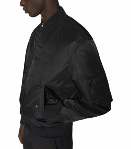 Blouson Bomber Coupe-Vent Personnalisé en Satin pour Homme, Style Urbain, Collection Printemps-Automne-Hiver 2026, Tendance Extérieure avec Logo et Couleur Personnalisables - Product Image 3