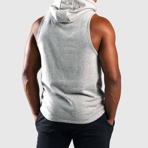 OEM personalizado de los hombres sin mangas de entrenamiento Tank Tops transpirable de punto de gimnasio Chaleco de entrenamiento para culturismo y Casual Fitness sudaderas con capucha - Product Image 2