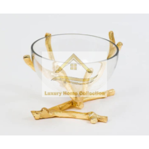 Design luxueux Maison Et Garden Parties Fournitures Bol Gris Et Or Couleur Calice Design Bol En Laiton Au Prix Le Plus Bas - Product Image 3