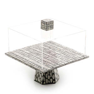 New Arrival Set of 2 Customized Mother of Pearl <b>Cake</b> <b>Stand</b> Latest Serving Trays for Parties Wholesale - Product Image 5