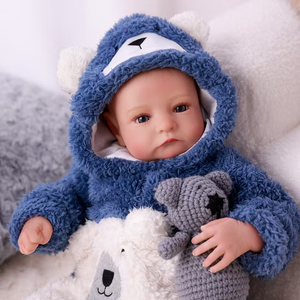 Poupée Reborn réaliste Aiden de 20 pouces, bébé souriant, garçon, avec membres en vinyle, prête à être expédiée en 3 à 7 jours - Product Image 4