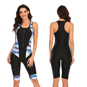 Maillot de bain une pièce sans manches pour femme, impression numérique par sublimation, spandex, surf, protection anti-UV, DriFit, séchage rapide, écologique - Product Image 1