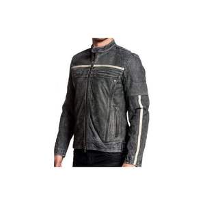 HOMMES EN DÉTRESSE BIKER VINTAGE CAFE RACER CUIR - Product Image 2