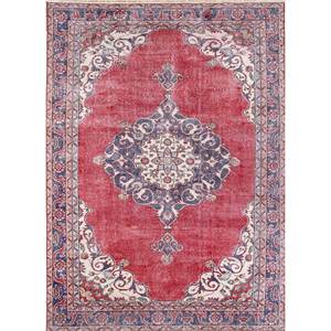 Alfombra de Lana Anudada a Mano de Gran Tamaño, Diseño de Medallón Rojo y Naranja, para Hogar y Sala de Estar, Alfombra Rectangular para Pasillo -Pae-2322 - Product Image 1