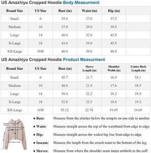 Women's Long Sleeve Fleece <b>Crop</b> <b>Top</b> Sweatshirt with Cropped Hood Embroidered Polyester Cotton for Winter - Product Image 6