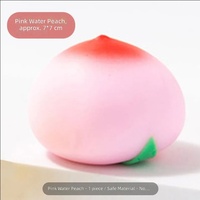 En gros, Jouets à presser créatifs Kawaii en forme de pêche, en TPR, jouets musicaux à pétrir, figurine miniature de pêche réaliste
