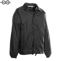 Vestes d'entraîneur coupe-vent en nylon personnalisées poignets élastiques poches fendues vêtements d'extérieur imperméables légers hommes femmes